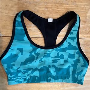 Blue Camo New Balance Sports Bra